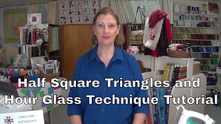 How to do half square triangles and hour glass technique [upl. by Letitia666]