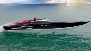 DONZI 43 ZR Power Boat  Ferrari Performance meets James Bond Style [upl. by Erlin]