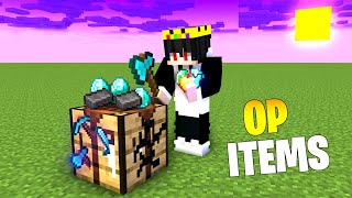 Beating Minecraft But Crafting Table Drops OP Items [upl. by Gere729]