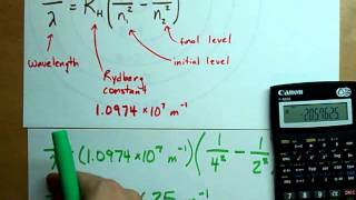 Wavelength of Light Released from Hydrogen [upl. by Jephthah]