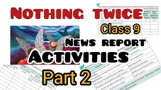 NOTHING TWICE  ACTIVITIES PART 2  ENGLISH CLASS 9 KERALA SYLLABUS [upl. by Paula]