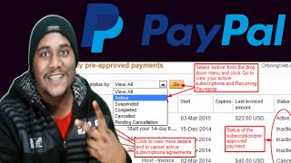 How To Find And Cancel quotPreApproved Paymentsquot from PayPal Account [upl. by Florencia]