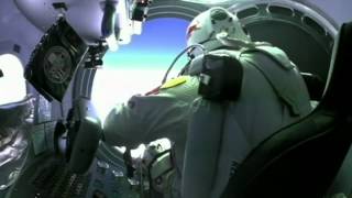 Freefall from the edge of space Felix Baumgartner completes test flight [upl. by Kliman482]