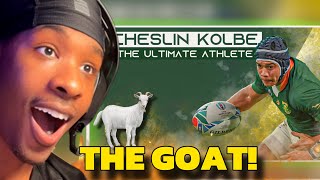 AMERICANS FIRST TIME REACTION TO RUGBY PLAYERCHESLIN KOLBE [upl. by Utham613]