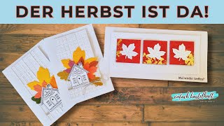 ❤️ ige Häuschen und 🍁 Herbstblätter mit Produkten von StampinUp autumn leaves [upl. by Tshombe]