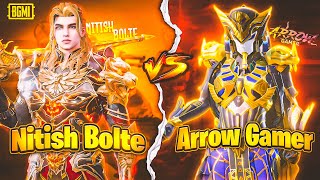 ARROW GAMER CHALLENGE ME FOR 1v1 TDM ArrowGamer NOOB PRANK GOD VS ​⁠NitishBolte ME  BGMI [upl. by Verlie]