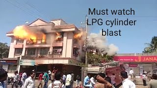 Live LPG gas cylinder blast caught on camera [upl. by Gaeta]