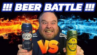 Euro Titans Collide KRONENBOURG vs HOLSTEN PILS beer battle [upl. by Amron]