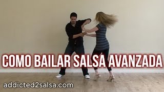 Como Bailar Salsa  Pasos de Salsa Avanzado [upl. by Donnell84]