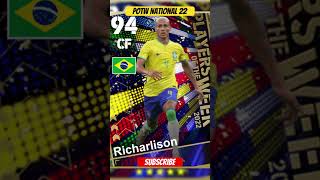 POTW National Card 22💥in efootball efootball pesmobile pes shorts viral video cr7 [upl. by Margarette]