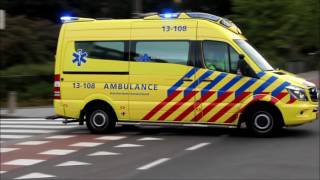 2x A1 Ambulance 13108 met spoed naar twee verschillende meldingen Amsterdam [upl. by Atinra]