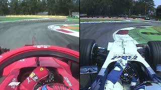 F1s Fastest Laps Raikkonen and Montoya at Monza Compared [upl. by Dalohcin]