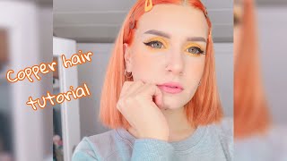 Hair tutorial  Copper hair w Garnier Olia  Intense copper 740 [upl. by Lamaaj]