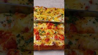 Garlic Pizza Bread pizzabread garliclover roastedgarlic garlicbread ciabatta pizza asmrfood [upl. by Rramal]