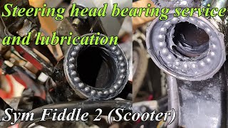 Steering head bearing service and lubrication [upl. by Htnamas]