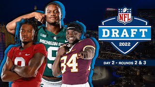 2022 NFL Draft Rounds 2 amp 3 LIVE reaction and analysis 🏈  NFL on ESPN [upl. by Eigla495]