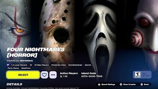 COMPLETE FOUR NIGHTMARES HORROR Tutorial in Fortnite EASY STEPS [upl. by Aiselad]