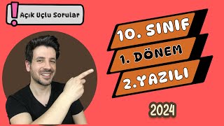 10 SINIF TARİH 1 DÖNEM 2 YAZILI  2024  Açık Uçlu Sorular [upl. by Lona]