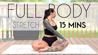 15 Min Morning Yoga Full Body Stretch [upl. by Sterner517]