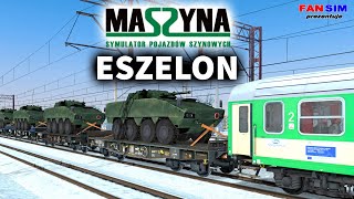 WOJSKOWY TRANSPORT  ESZELON ST44 X2 🚂 MASZYNA 2104 na CAŁKOWO 2 [upl. by Cilka853]