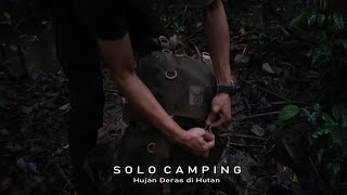 CAMPING HUJAN DERAS GEMURUH PETIR  SUARA HUTAN DAN HUJAN SOLO BUSHCRAFT IN THE RAIN [upl. by Ansaev]