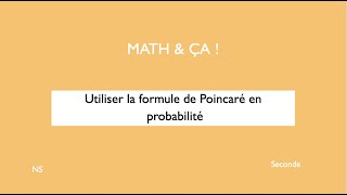 Utiliser la formule de Poincaré en probabilité [upl. by Anirtal924]