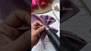 Floral embroidered bows diy bows shortvideo handmadebows [upl. by Salokin761]