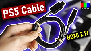 Is the HDMI Cable Included with Sony PS5 Really HDMI 21 Tested [upl. by Dore]