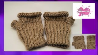 DIY Comment tricoter des mitaines sans doigtsHow to knit fingerless mittens [upl. by Damle158]