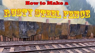 How to Build a Rusty Corrugated Metal Fence  Building Model Railroad Fences Part Three [upl. by Simmonds]