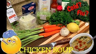 Easy Homemade Chicken Soup Recipe  Cold and Flu Remedy [upl. by Anerak]