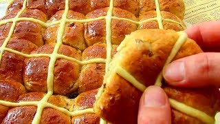 Super Soft amp Moist Hot Cross Buns  Raisin Bread Recipe [upl. by Gnuhc13]