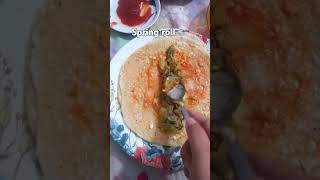 How to make spring roll springroll food chickenroll sawrma [upl. by Azar588]