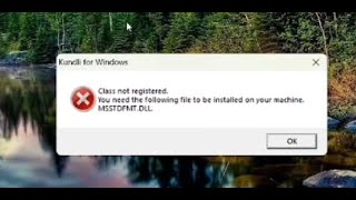 Msstdfmtdll is missing Windows 10 11 64bit pc Laptop [upl. by Ajnin]
