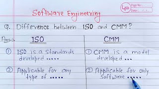 Difference between ISO and CMM  Software Engineering [upl. by Masry139]