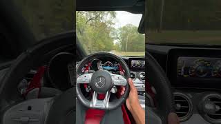 Insane pops and bangs on backroads in AMG C43 mercedes exhaust shorts [upl. by Yila]