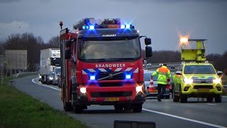 Grote inzet Hulpdiensten voor een Ernstig Ongeval op de A4 bij Dinteloord [upl. by Raddy522]