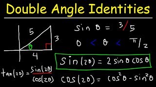 Double Angle Identities amp Formulas of Sin Cos amp Tan  Trigonometry [upl. by Stavro]