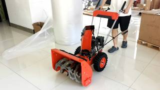 196CC Snow Thrower Gasoline Cordless Snow Blower Machine Snow Removal GT313002 [upl. by Ettenav]