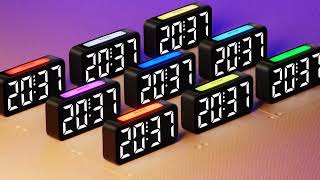 CHEREEKI Large LED Display Night Light Alarm Clock 8010B [upl. by Seraphim229]