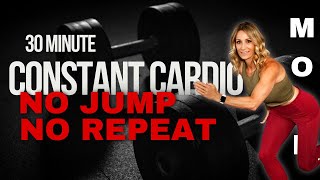 30 Minute Constant Cardio Low Impact  No Repeat  No Jumping [upl. by Eula]