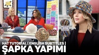 Alize Superlana Maxi Multicolor ile Şapka Yapımı  Hat Tutorial [upl. by Salocin]