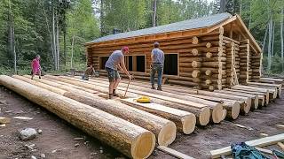 Family of 7 Builds Amazing LOG HOUSE in Alaska in 2 Years  Start to Finish by MontanaHaven [upl. by Mylander]