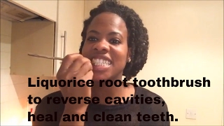 Liquorice root toothbrush to reverse cavities heal and clean teeth [upl. by Anyer]