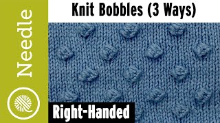 How to Knit Bobbles 3 ways [upl. by Aihsenet]