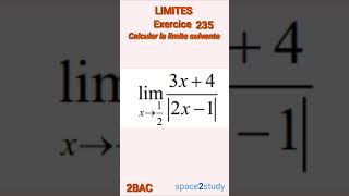 Exercice 235 Limites 2BAC Maths [upl. by Athena]