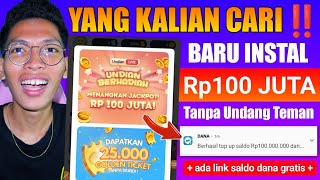 DANA GRATIS Rp100000000  GAME PENGHASIL UANG 2023  Aplikasi penghasil saldo dana tercepat 2024 [upl. by Ellinet621]