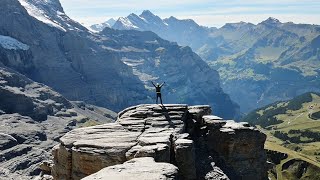 Via Ferrata Rotstock  a thrill with the Eiger north face feeling [upl. by Scarrow]