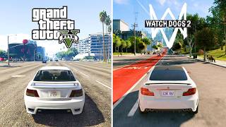 WATCH DOGS 2 vs GTA V  Best Comparison [upl. by Androw]