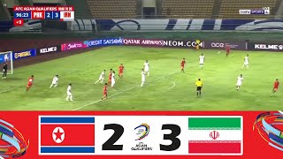 North Korea vs Iran 23  AFC Asian Qualifiers 2026  Match Highlights [upl. by Nynnahs]